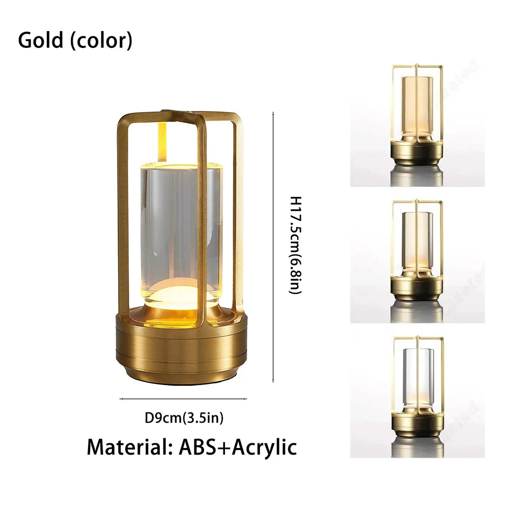 GGbingo Cordless Led Table Lamp Desk Lamps Outdoor Camping Atmosphere Light Restaurant Creative Beside Night Lights