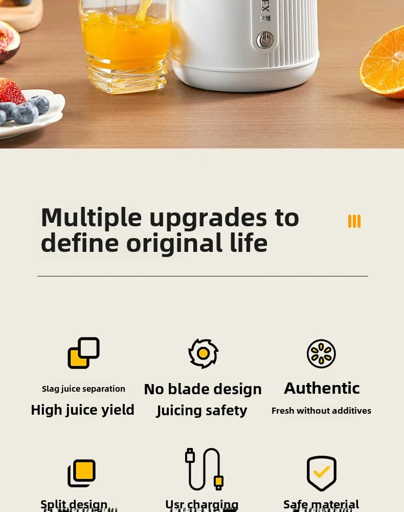 Extra-Large Orange Juicer – Whole Fruit Juice Extractor with Pulp Separation | Stainless Steel Vegetable Juicer for Home & Tea Shop