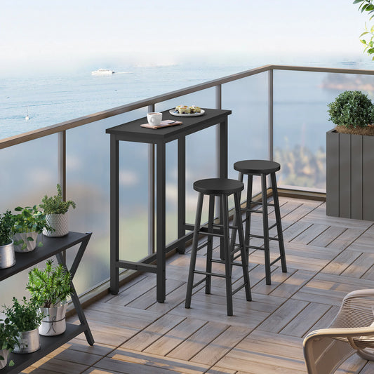 Black metal bar table | 40 x 100 x 100 cm