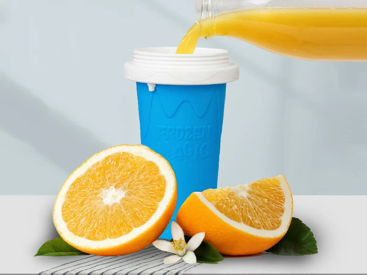 🍧 Quick-Freeze Slushy Maker Cup – 350ml DIY Smoothie & Milkshake Squeeze Cup | BPA-Free Silicone | Fun Summer Gift for Kids & Teens 🇨🇦