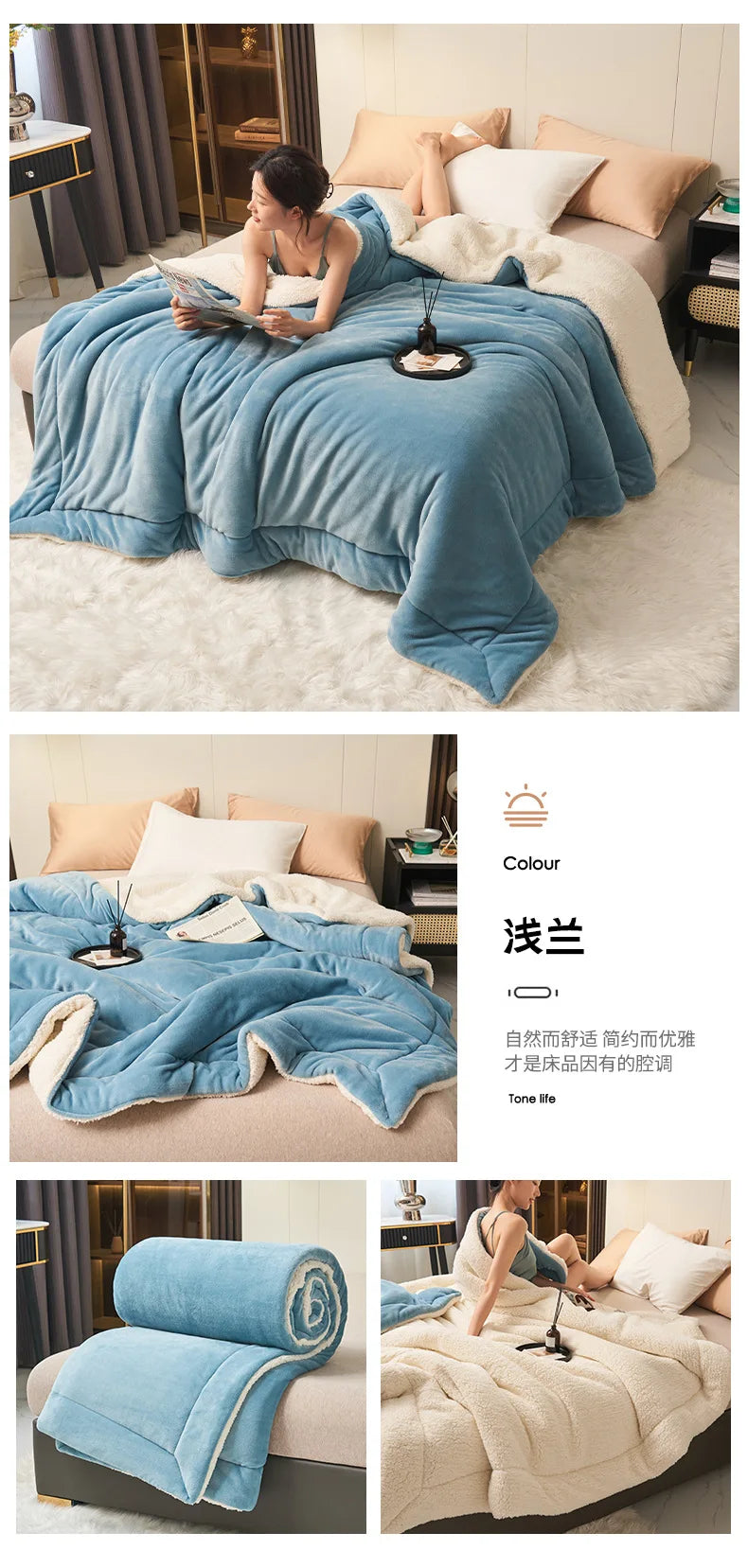 Warm and luxurious fleece blanket