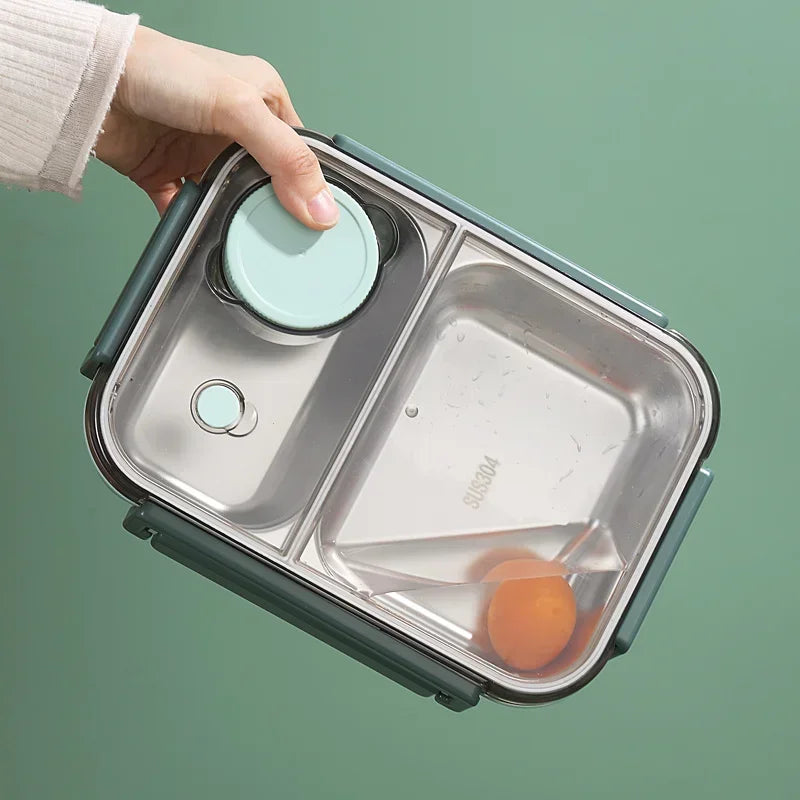 🍱  Bento Lunch Box –  Stainless Steel Leakproof & Compact with Tableware | 850ml