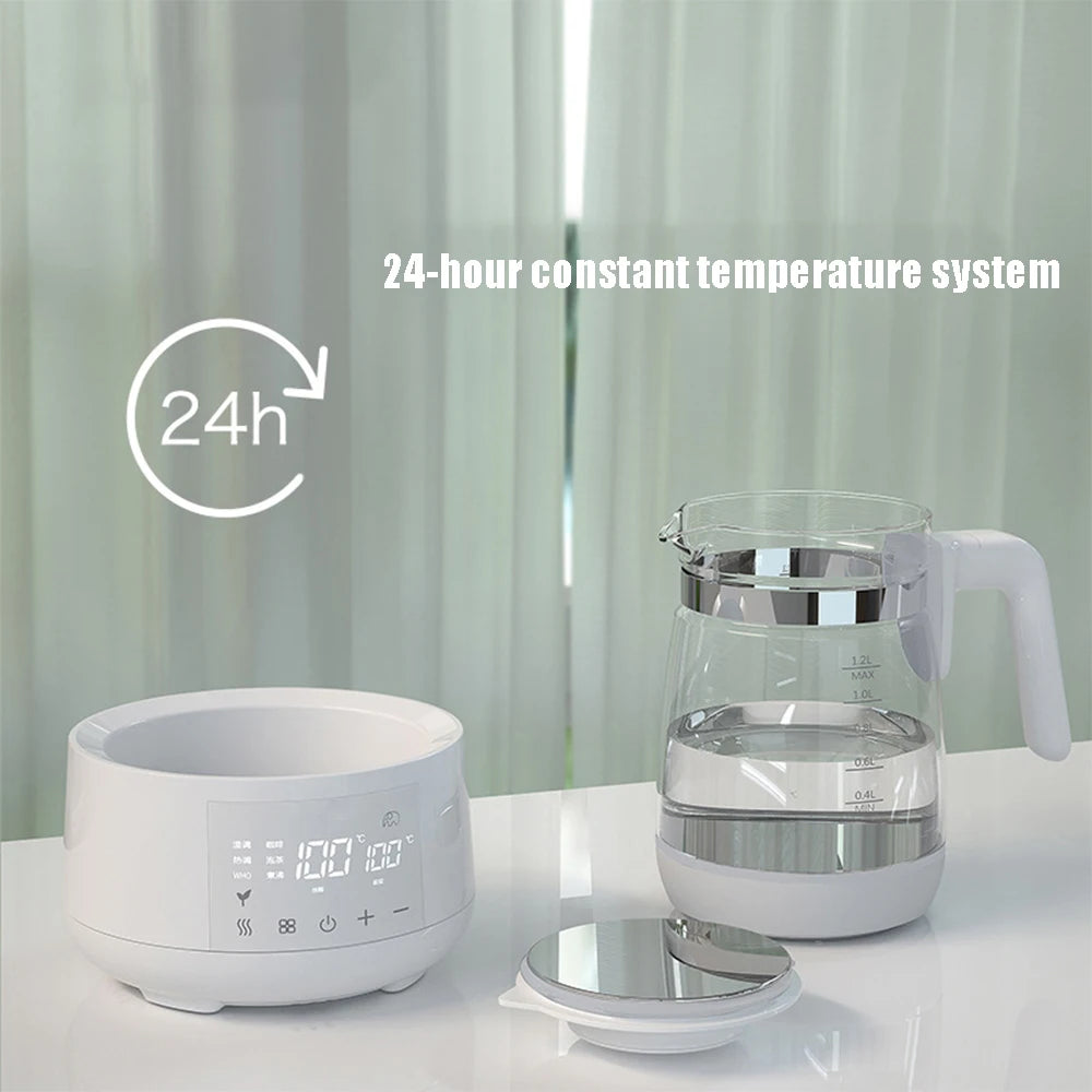 🍼 1.2L Smart Baby Kettle – 24H Thermostat Milk Warmer with Precise Temperature Control | 316L Stainless Steel