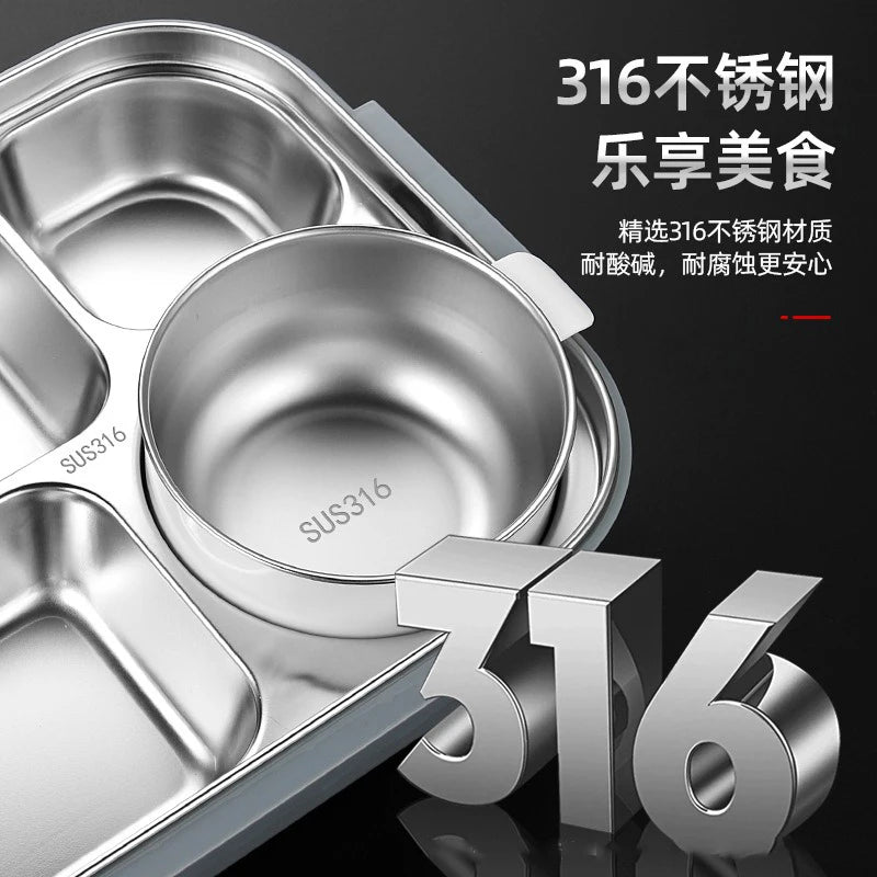 🥗 Stainless Steel Leak-Proof Lunch Box – 2800ML