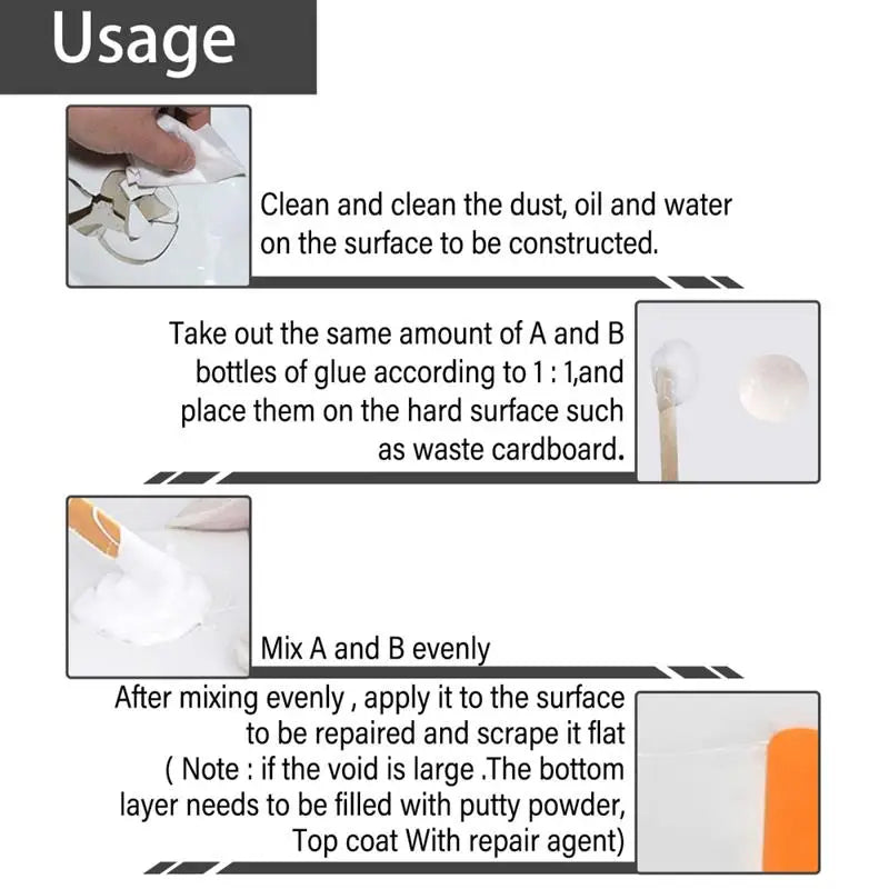 Effective ceramic repair paste Strong adhesive