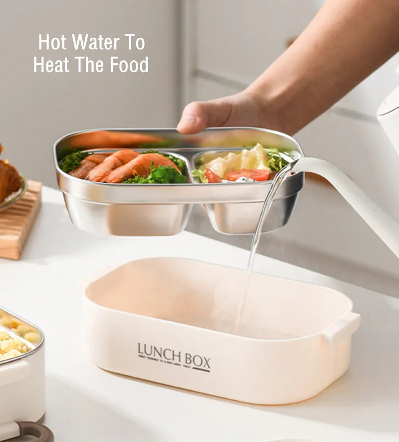 🍱 1500ml Double-Layer Thermal Lunch Box – Leak-Proof & Insulated for Hot Meals Anywhere!