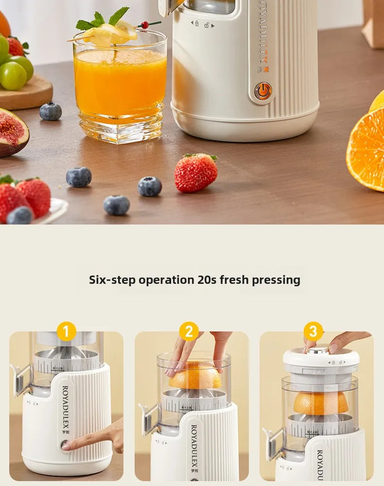 Extra-Large Orange Juicer – Whole Fruit Juice Extractor with Pulp Separation | Stainless Steel Vegetable Juicer for Home & Tea Shop
