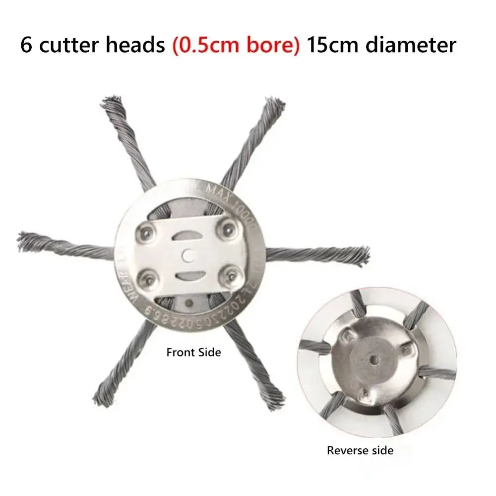 universal brush cutter head made of steel wire for brush cutters
