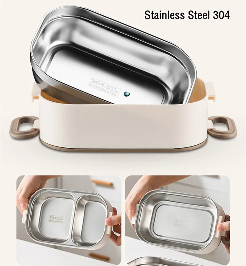 🍱 1500ml Double-Layer Thermal Lunch Box – Leak-Proof & Insulated for Hot Meals Anywhere!