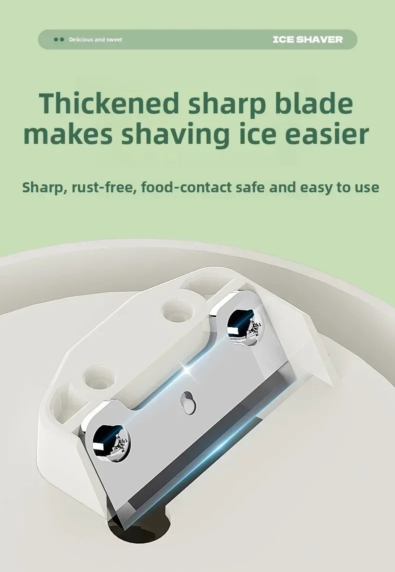 Electric Ice Shaver Machine – 2-Speed Adjustable Ice Crusher | Low Noise, High Output (3kg/min) | Household Ice Maker