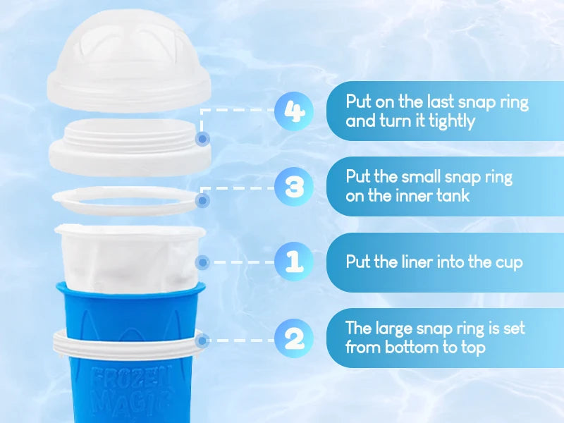 🍧 Quick-Freeze Slushy Maker Cup – 350ml DIY Smoothie & Milkshake Squeeze Cup | BPA-Free Silicone | Fun Summer Gift for Kids & Teens 🇨🇦