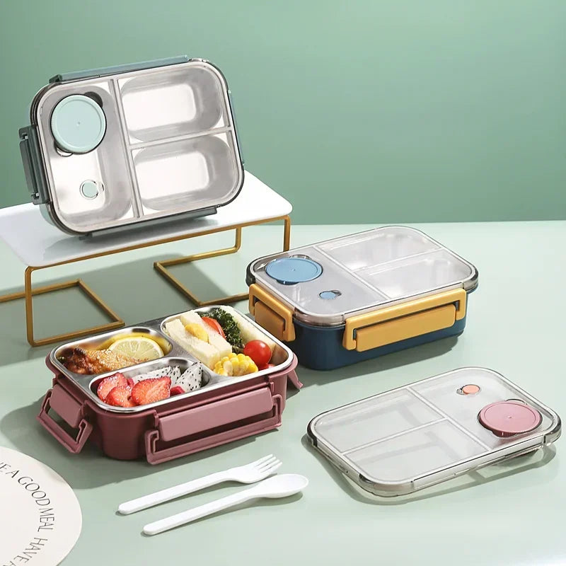 🍱  Bento Lunch Box –  Stainless Steel Leakproof & Compact with Tableware | 850ml