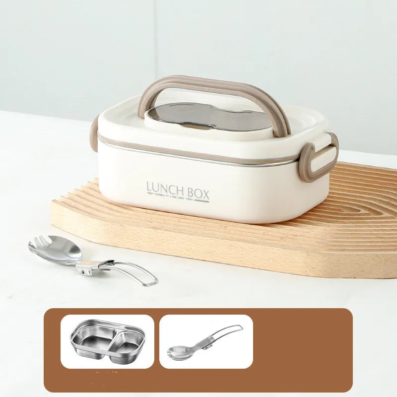 🍱 1500ml Double-Layer Thermal Lunch Box – Leak-Proof & Insulated for Hot Meals Anywhere!