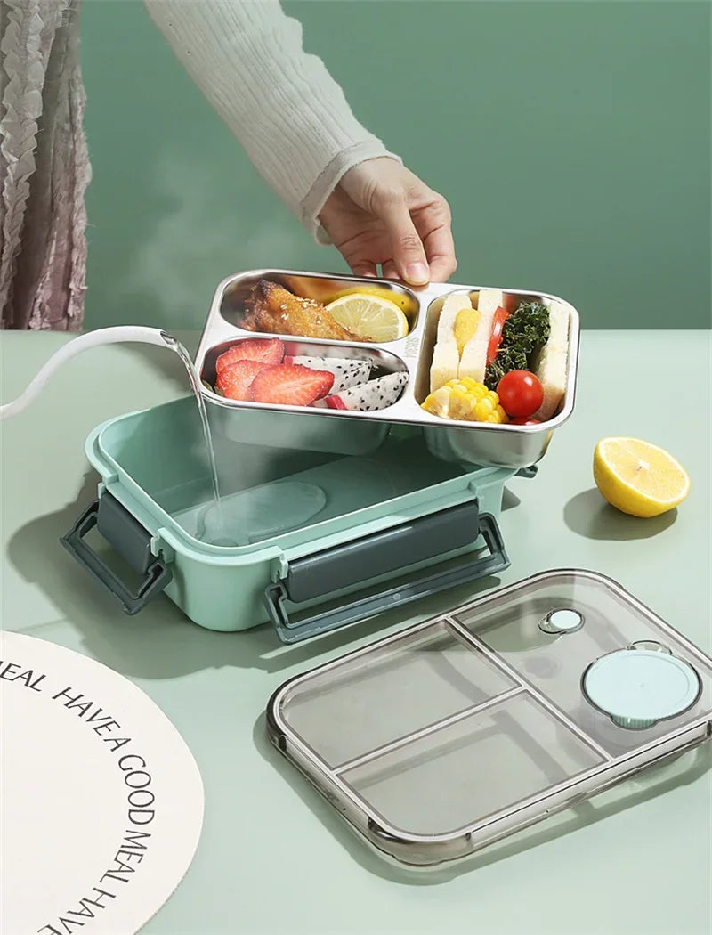 🍱  Bento Lunch Box –  Stainless Steel Leakproof & Compact with Tableware | 850ml