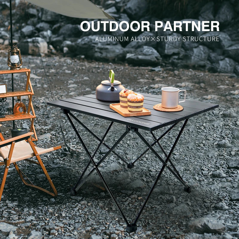 Ultralight Portable Camping Table – Foldable Aluminum Picnic Desk | 40x45x56 cm | Lightweight (1.3kg), Compact Carry Bag | For BBQ, Hiking, Outdoor Travel