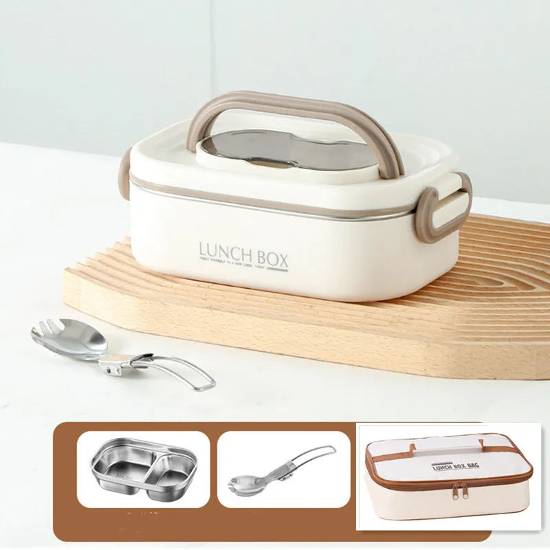 🍱 1500ml Double-Layer Thermal Lunch Box – Leak-Proof & Insulated for Hot Meals Anywhere!