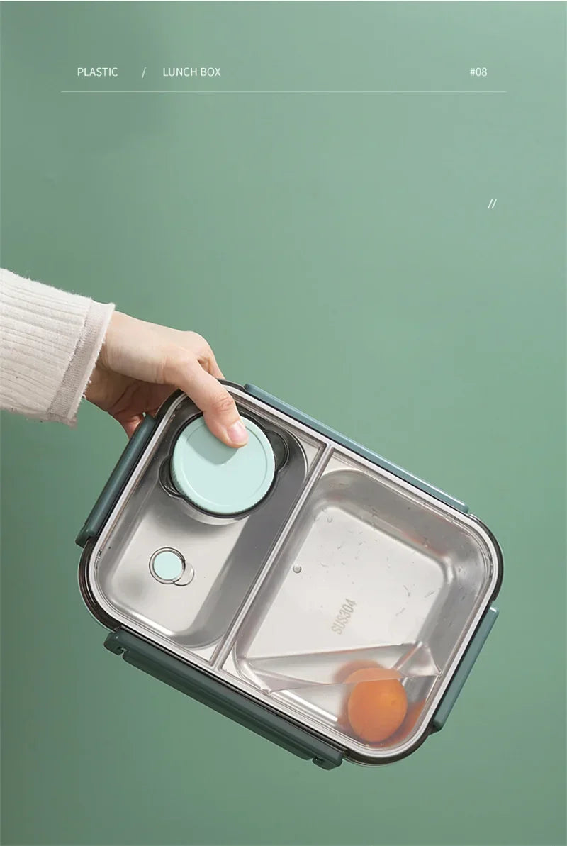 🍱  Bento Lunch Box –  Stainless Steel Leakproof & Compact with Tableware | 850ml