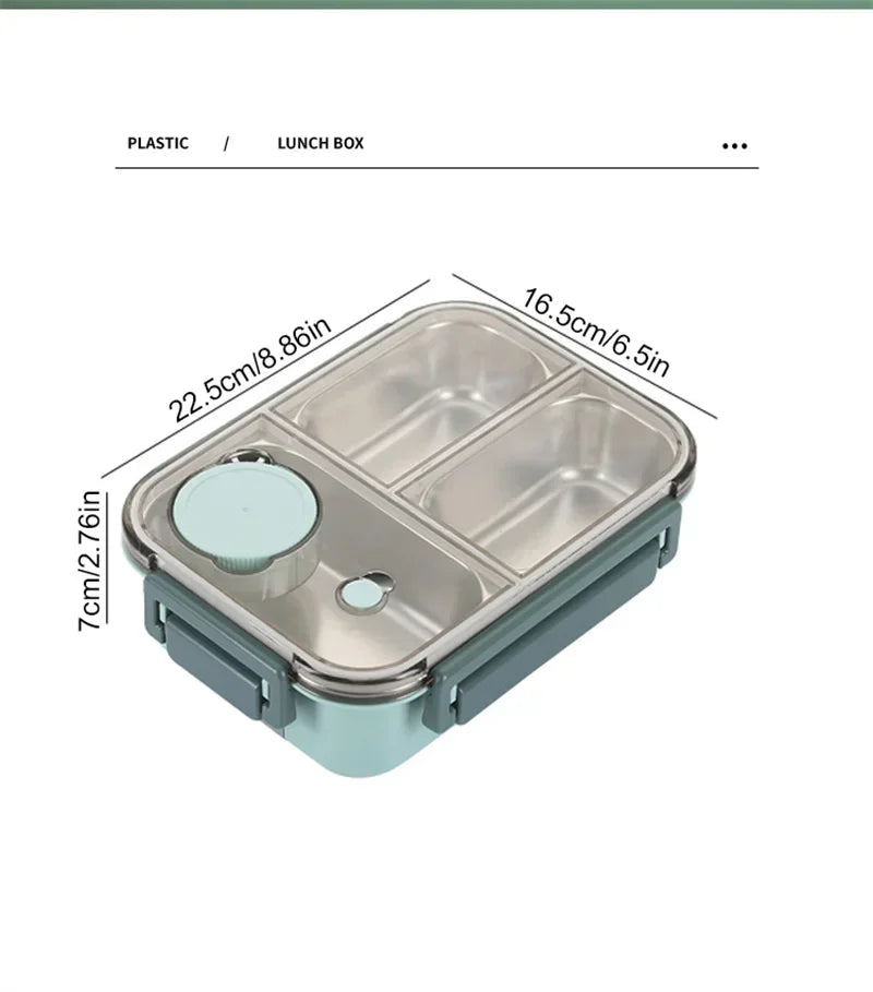 🍱  Bento Lunch Box –  Stainless Steel Leakproof & Compact with Tableware | 850ml