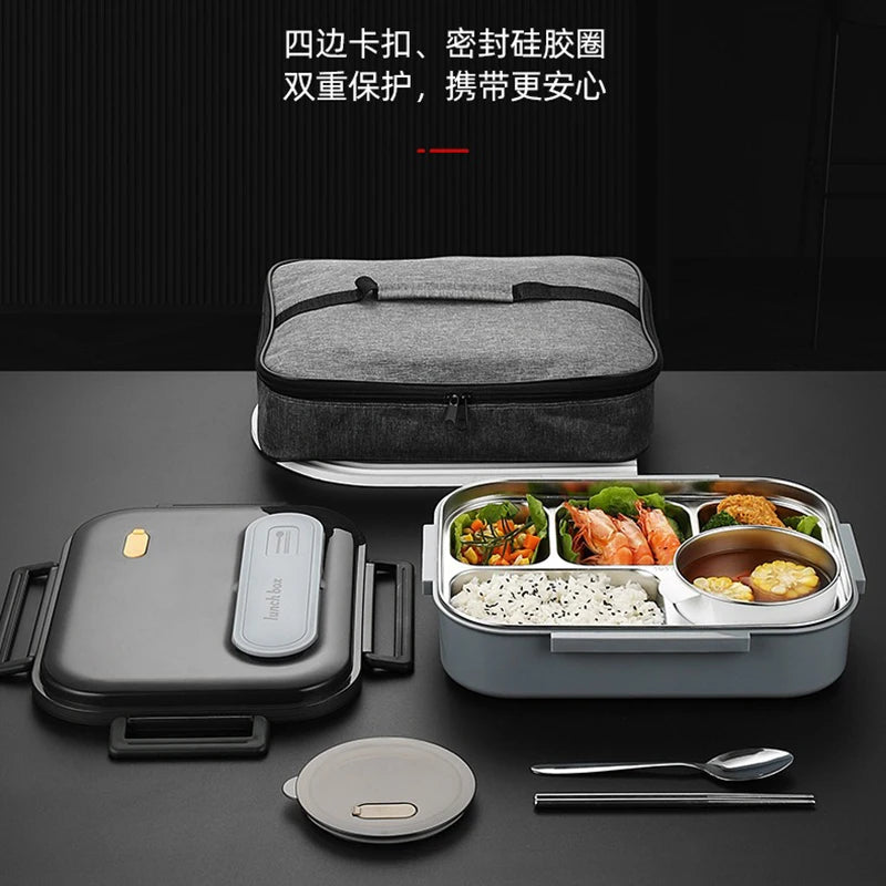 🥗 Stainless Steel Leak-Proof Lunch Box – 2800ML