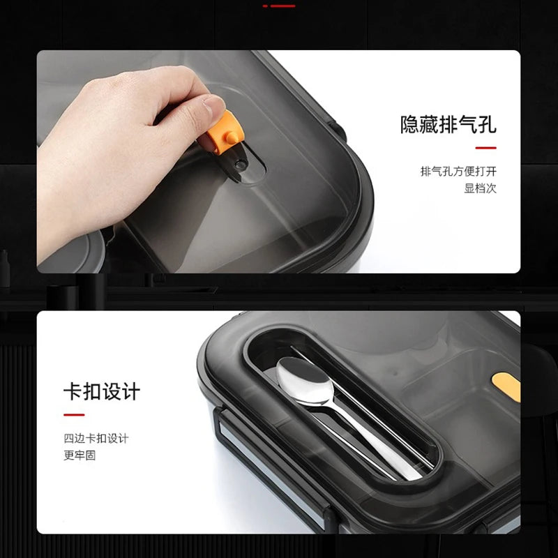 🥗 Stainless Steel Leak-Proof Lunch Box – 2800ML