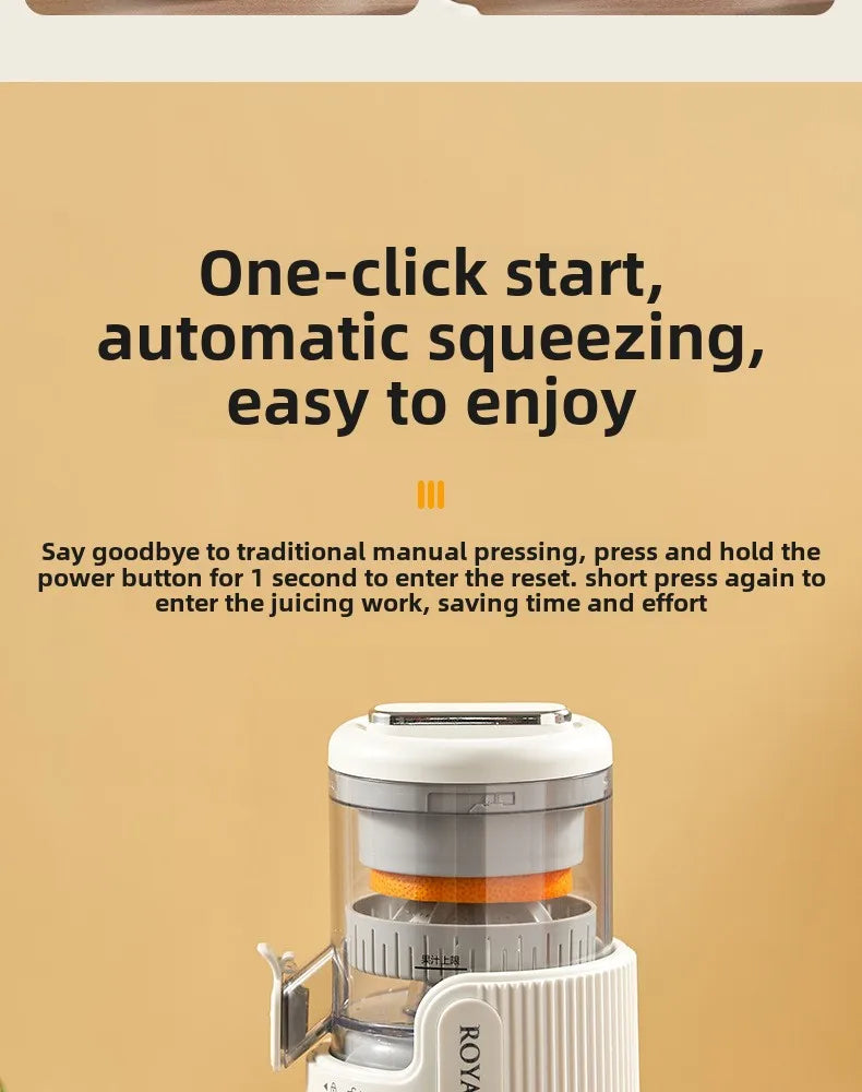 Extra-Large Orange Juicer – Whole Fruit Juice Extractor with Pulp Separation | Stainless Steel Vegetable Juicer for Home & Tea Shop