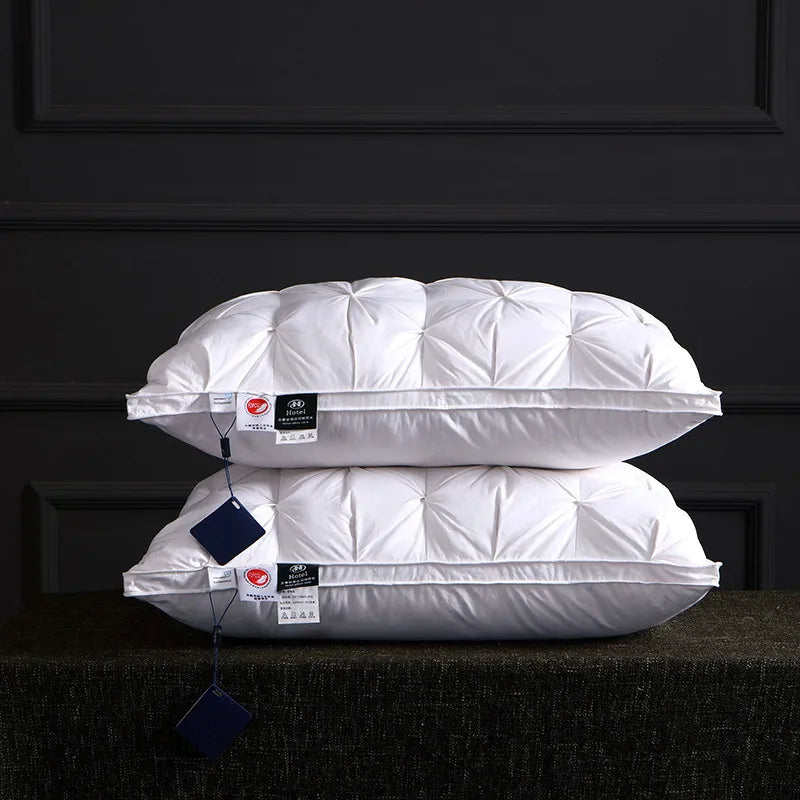95% Goose Down Pillow for 5-Star Hotel Home,Pure Cotton Pillowcase,3D Bread Bedroom Sleeping Pillow,Adult Low-Mid-high almohadas