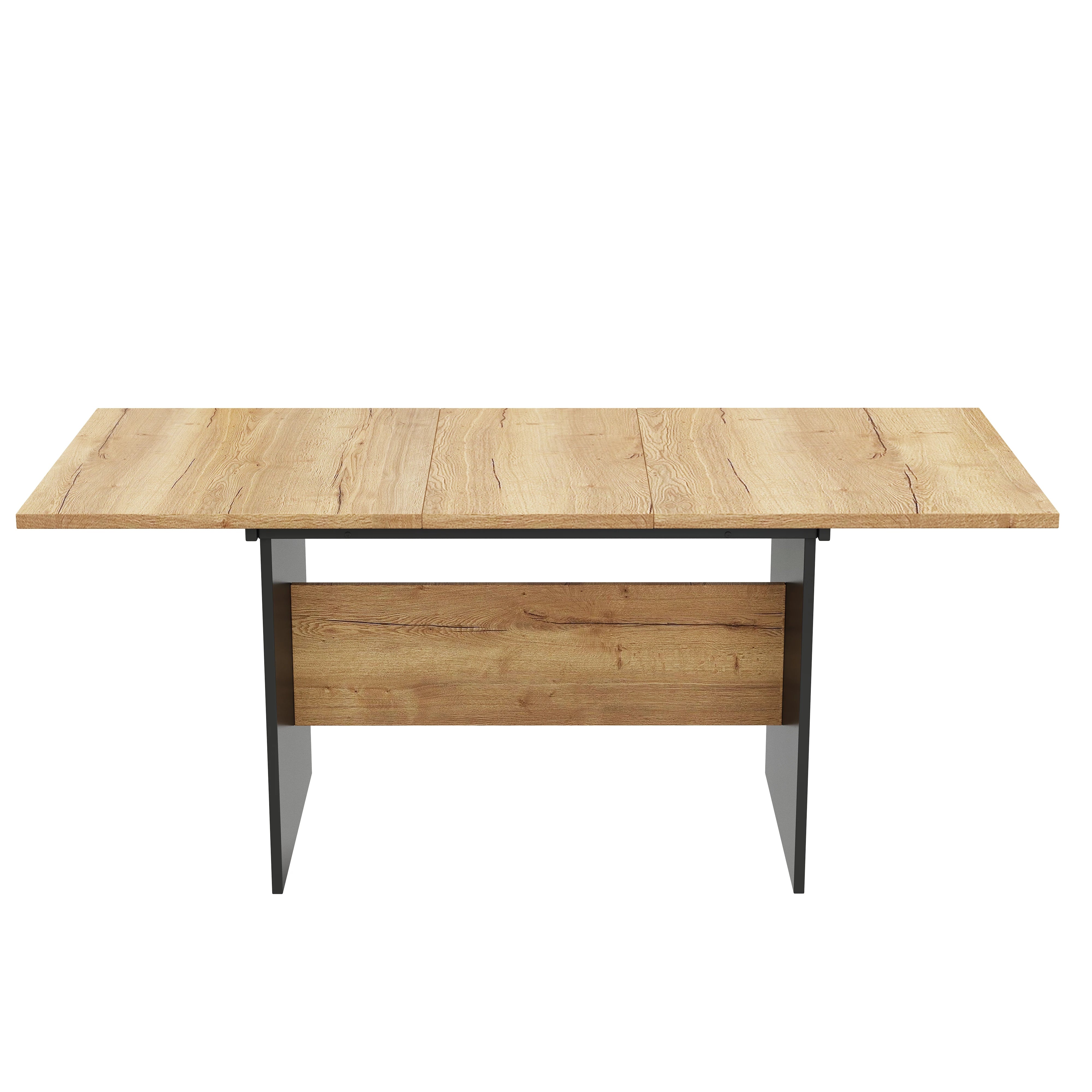 Modern extendable wooden dining table