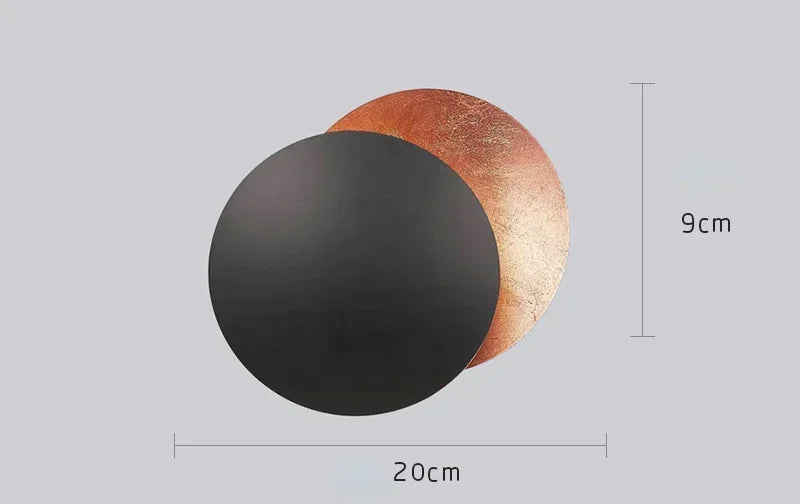 Wall Sconce - Modern Scandinavian Art in the shape of an eclipse