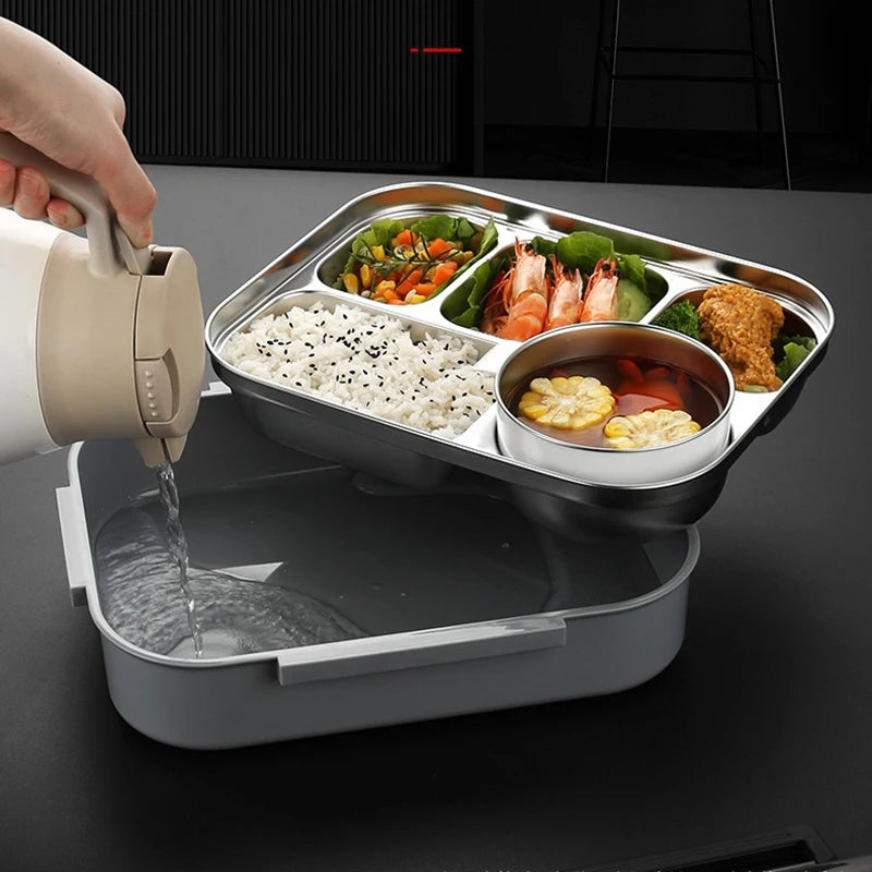 🥗 Stainless Steel Leak-Proof Lunch Box – 2800ML
