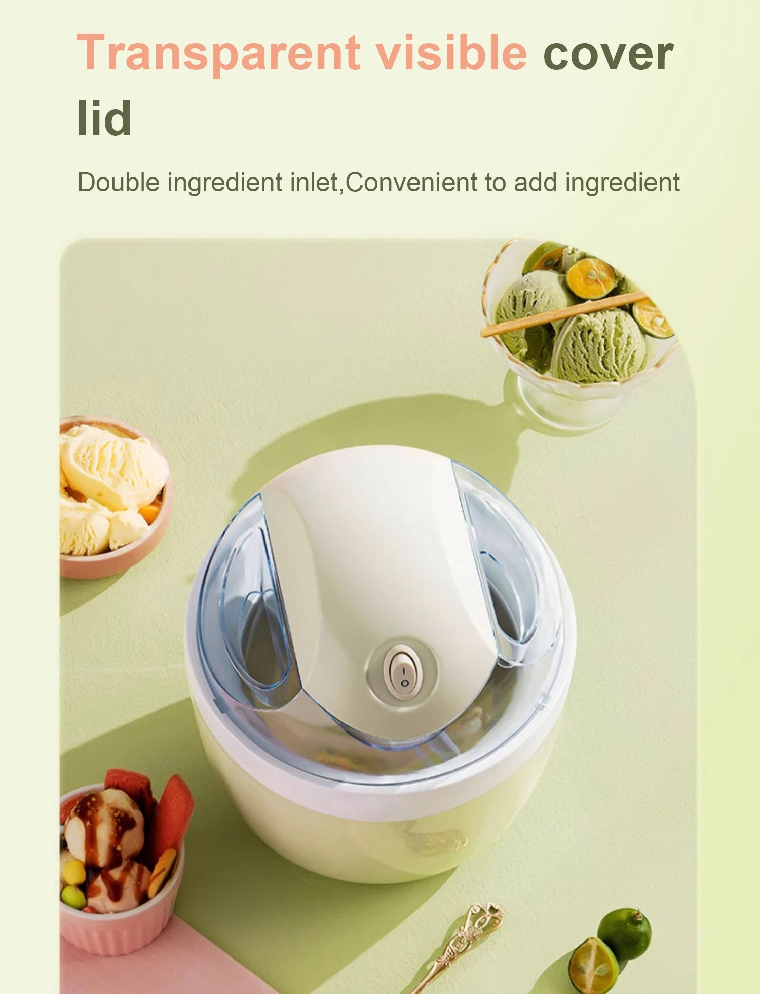 🇨🇦 1L Soft Serve Ice Cream Maker – Automatic Frozen Yogurt, Sorbet & Milkshake Machine