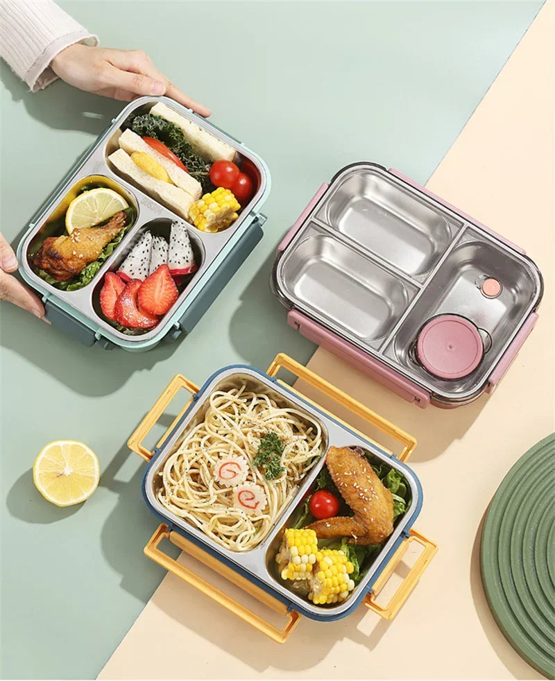 🍱  Bento Lunch Box –  Stainless Steel Leakproof & Compact with Tableware | 850ml