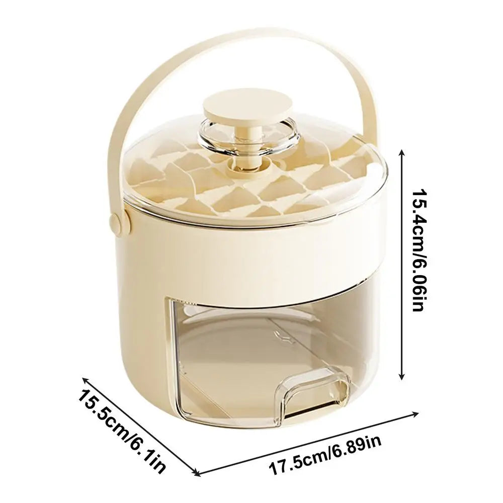 Ice Cube Tray with Lid & Bin – 2-in-1 Ice Maker & Storage Box | Portable with Scoop | Perfect for Home, Office, Camping