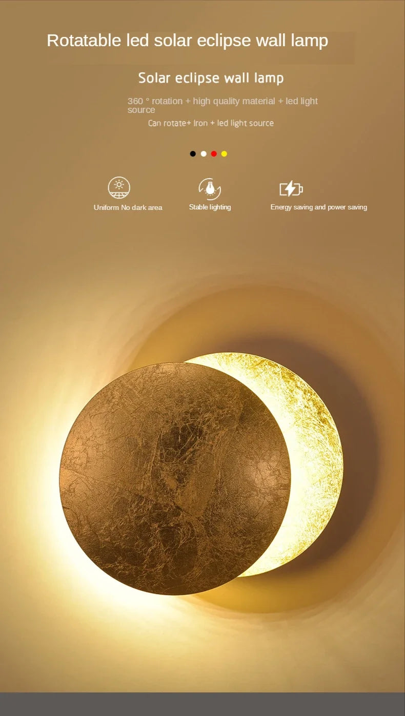 Wall Sconce - Modern Scandinavian Art in the shape of an eclipse