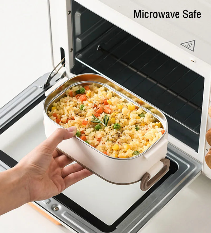 🍱 1500ml Double-Layer Thermal Lunch Box – Leak-Proof & Insulated for Hot Meals Anywhere!